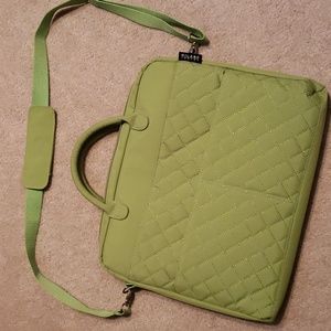 Milano lime green laptop bag